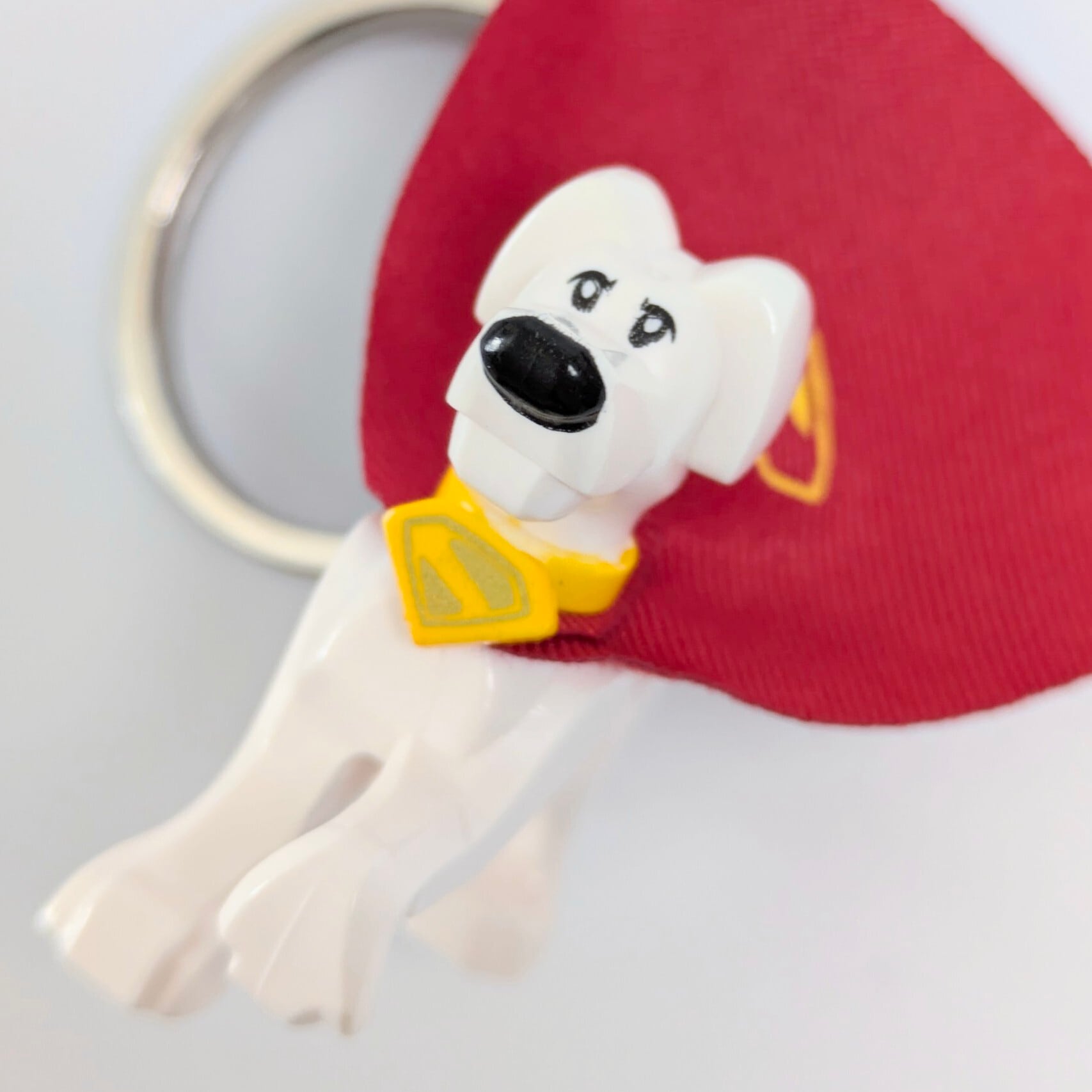 ★ブロックフィギュアキーホルダー★【 Superman 】『 スーパーマン&クリプト 』スーパーマン / スーパードッグ / DCコミックス〚アメリカン雑貨 アメトイ〛