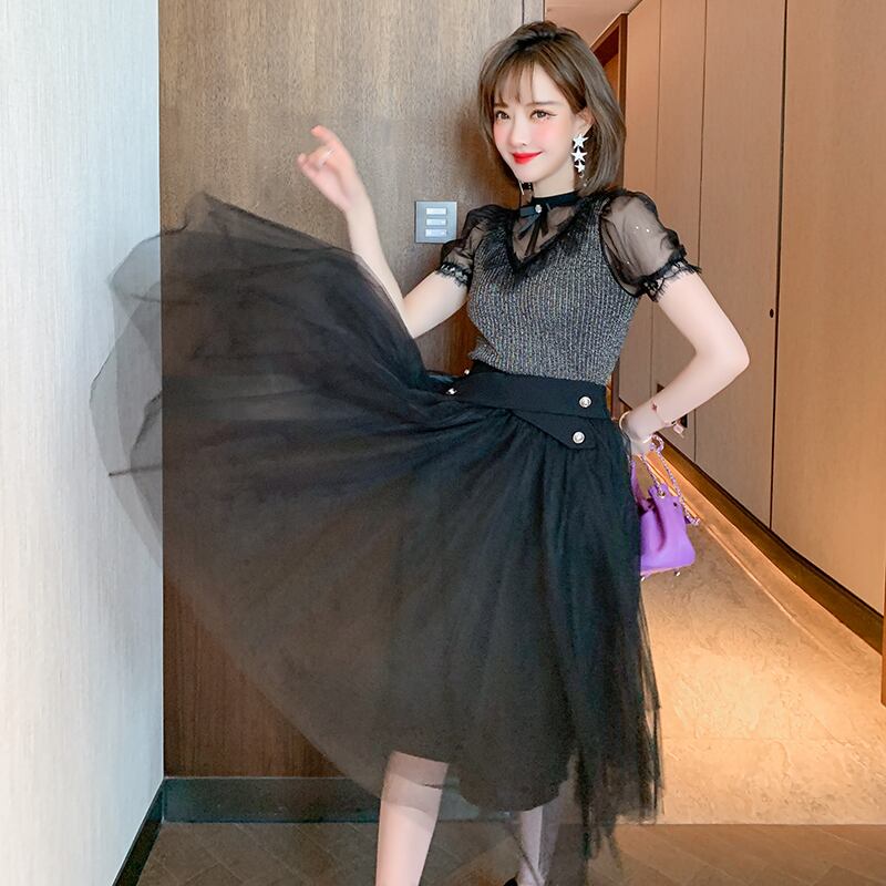 ハイウェストメッシュスカート サマースタイル 夏物 MIUCO89005256848