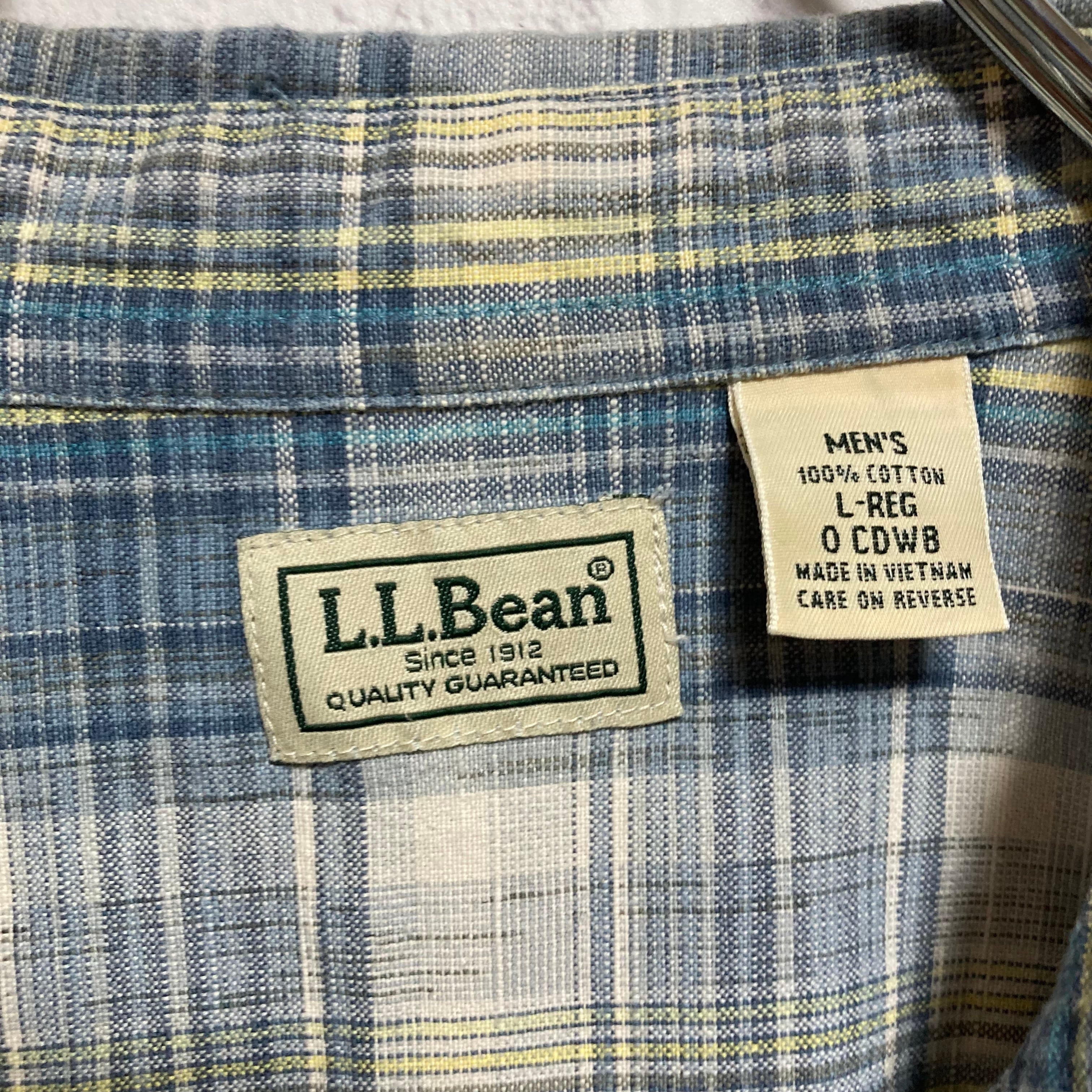 L.L.Bean】S/S Check Shirt L エルエルビーン 半袖チェックシャツ ...