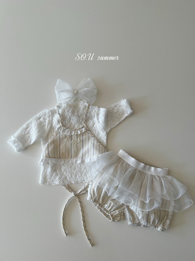 [ SO.U ] embroidered halter Set