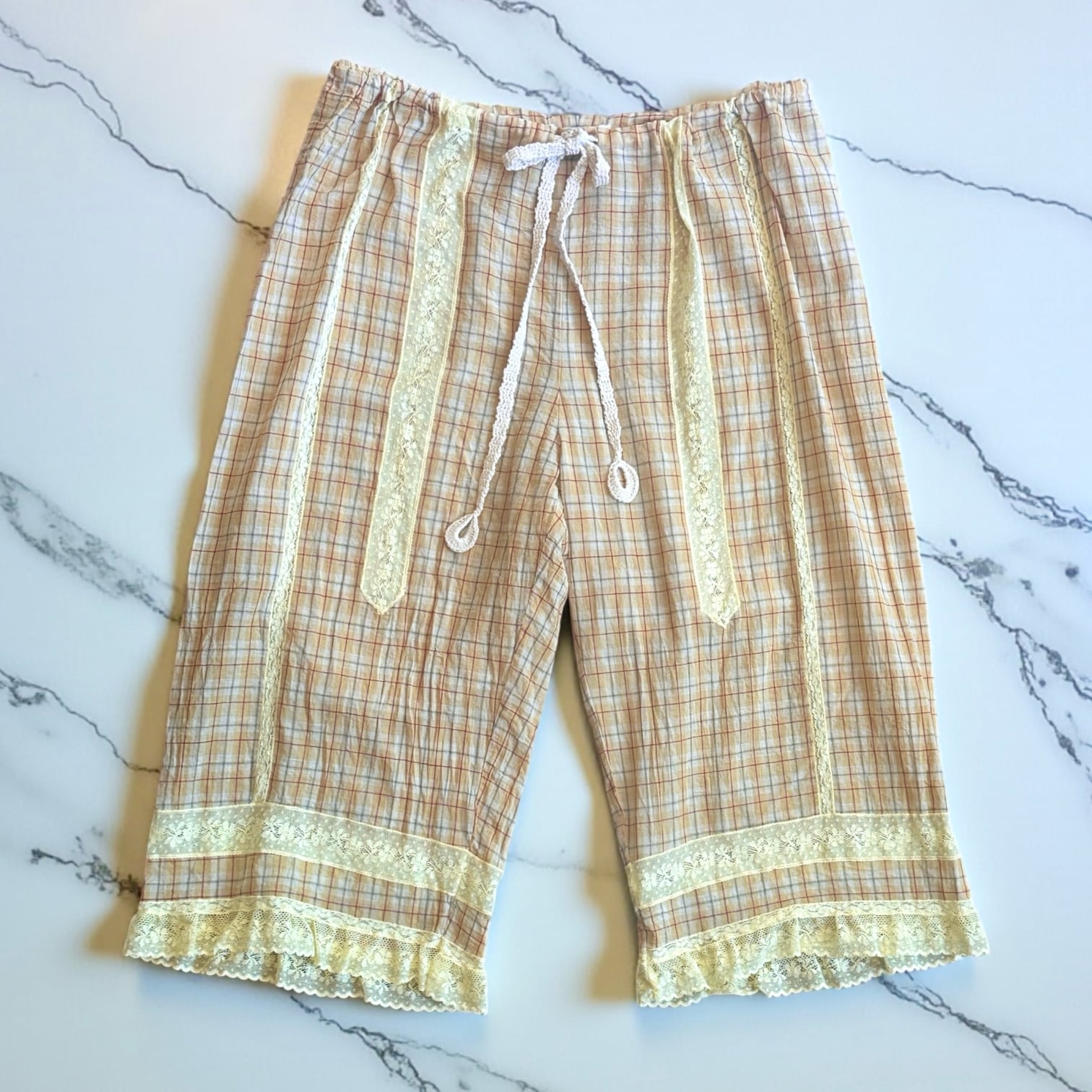 FUMIKA_UCHIDA  [PLAID VOILE CROPPED PANTS]