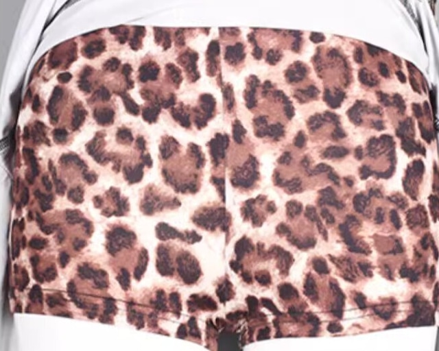 フリンジ レオパード ダンススカート ミニ ds1072