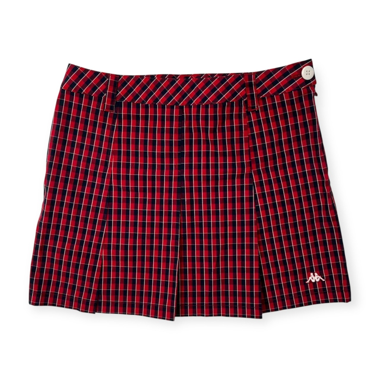 kappa カッパ ゴルフ ミニ スカート チェック柄 ストレッチ サイズ 9 /レディース/レッド×ネイビー