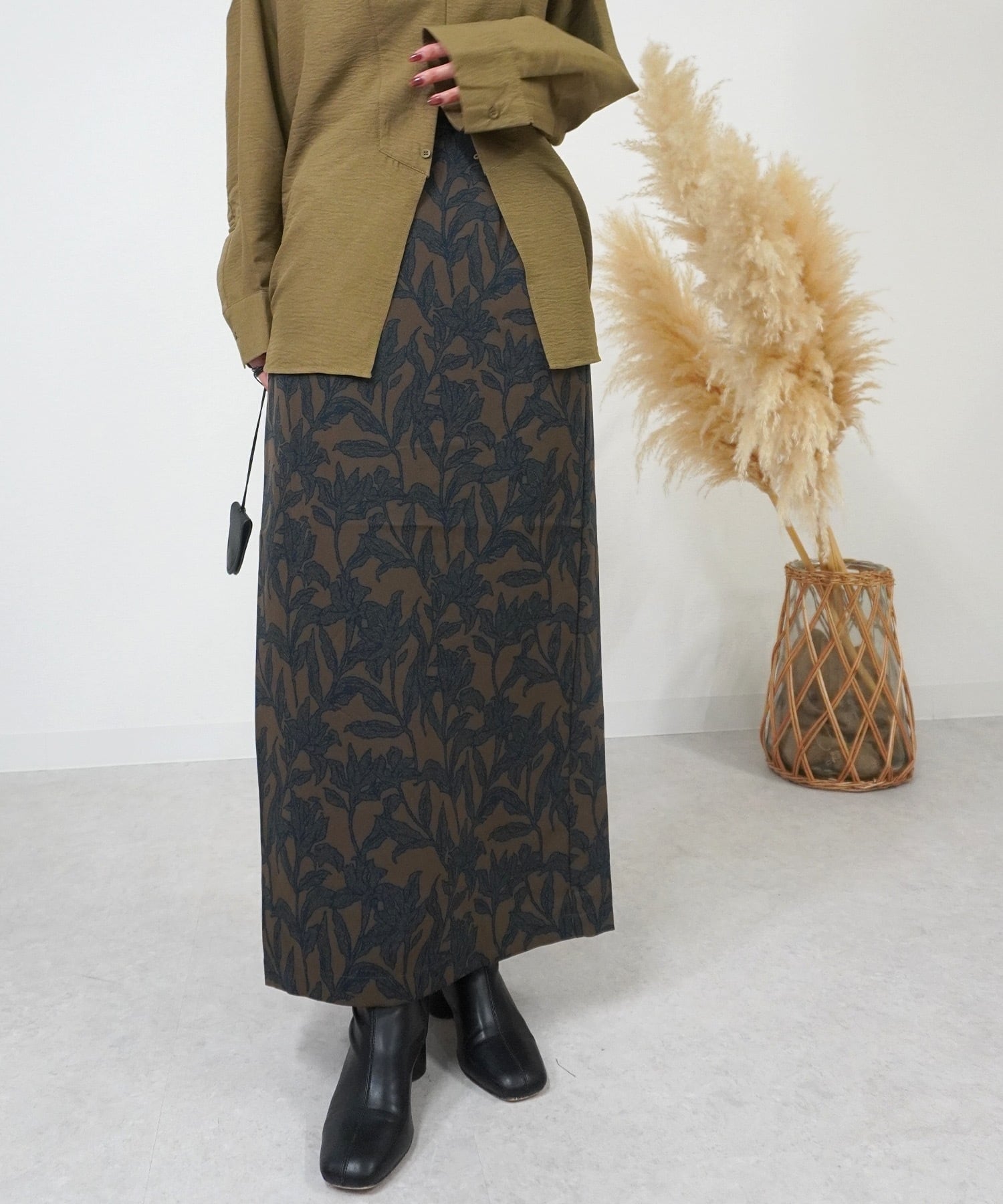 プリントナロースカート 5055155(0910)