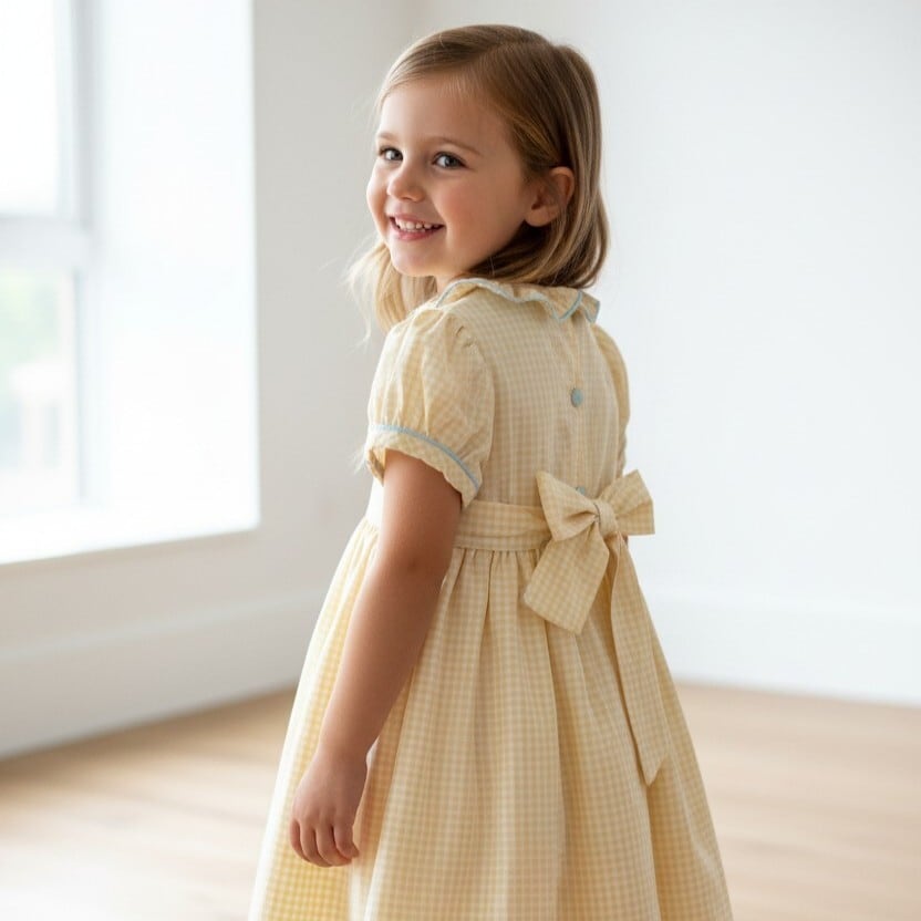 【美品】ANNAFIE　スモッキングドレスワンピース　ジゼル　10y　英国王室 Laetitia スモッキングワンピース｜Annafie | ヨーロッパこども服