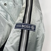 希少 レア 非売品 SUNTORY BOSS サントリーボス フード付き ナイロンジャケット ブルゾン /シルバー×ブラック/ボスジャン
