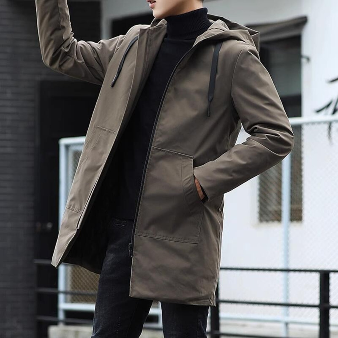 フード付き ウインドコート af0105