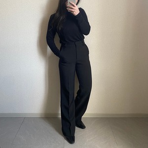 basic flare pants(black)