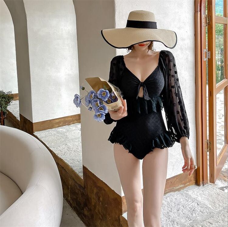 新品 スリム お出かけ 水着 長袖 コンサバティブ 快適である