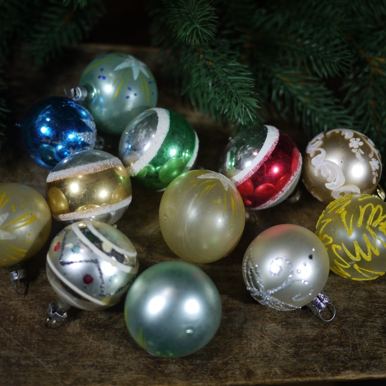 ガラスクーゲル12個 クリスマスオーナメント 西ドイツ チェコスロバキア