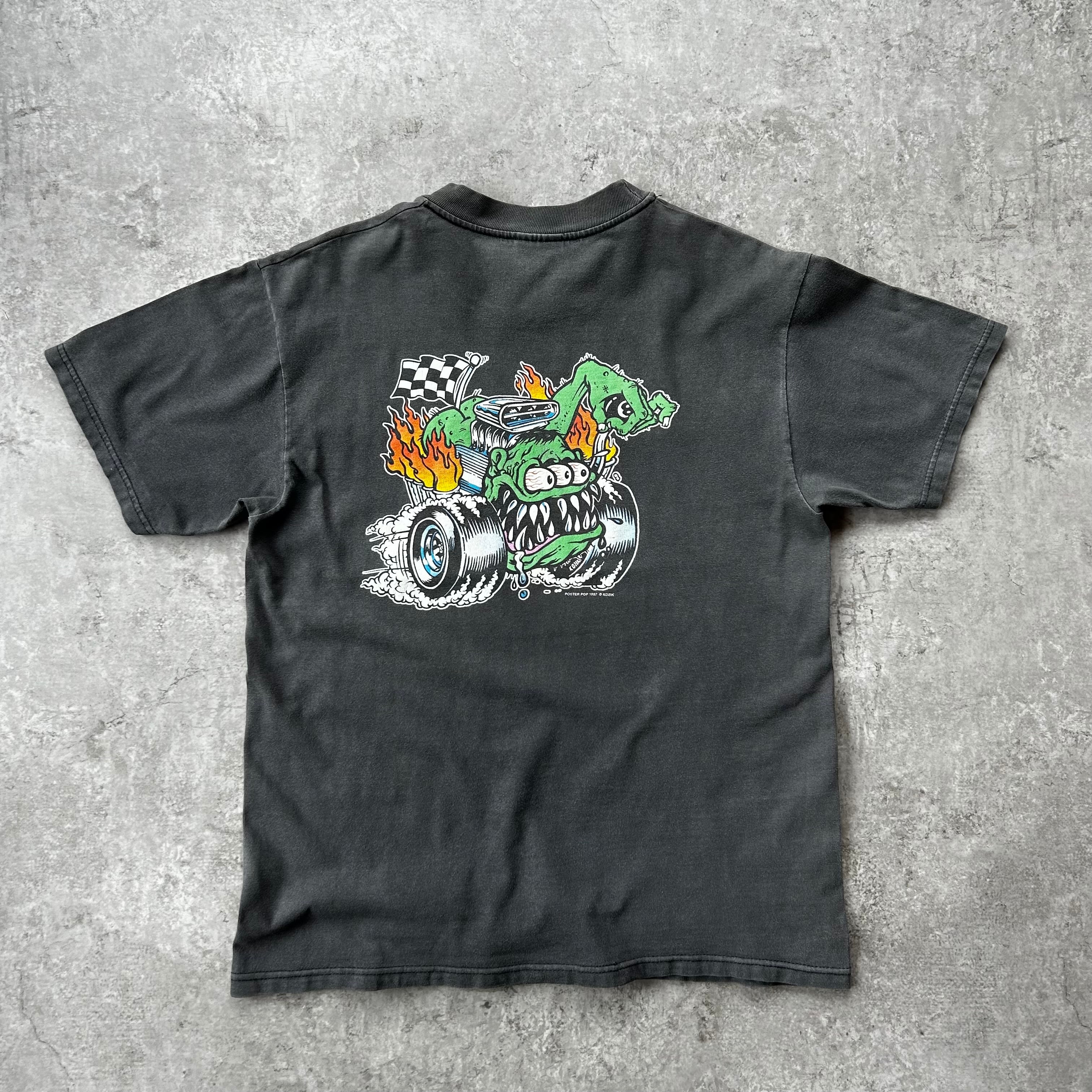 90s kozik コジック アートtシャツ フェードブラック M | 東京準備室