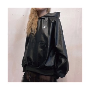 select 31050：leather hoodie