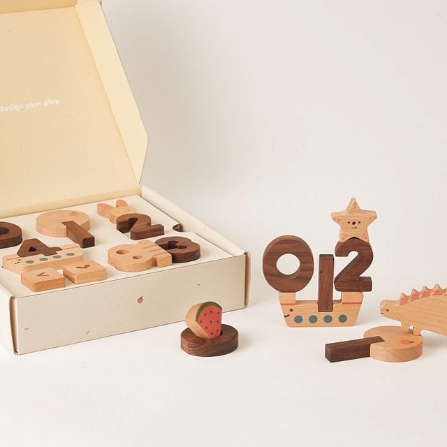 【即納】wooden numberplay set 木製ナンバープレイセット