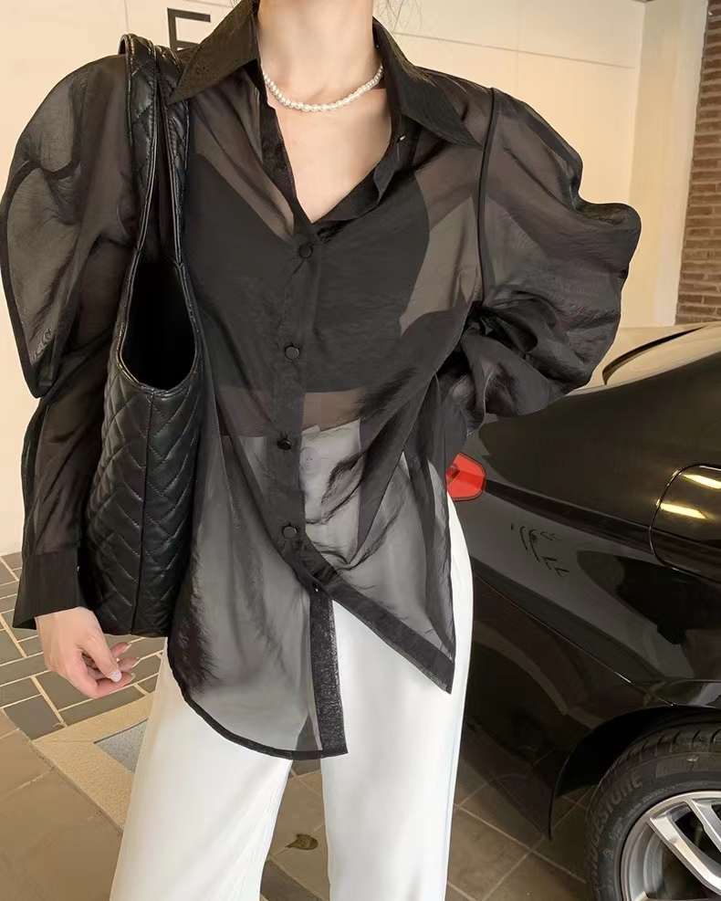 パワショル シアーブラウス   AJ22231-6663