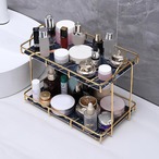 バスルームラック ラック 収納 バスルーム カウンタートップ 北欧 装飾 ワイヤーバニティオーガナイザー バスケット 白 黒 おしゃれ 可愛い ２段 化粧品 スキンケア