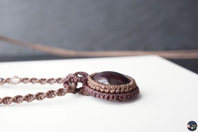 4条スター入り☆スターガーネットのマクラメネックレス