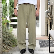 rayon blend 2tuck slacks khaki