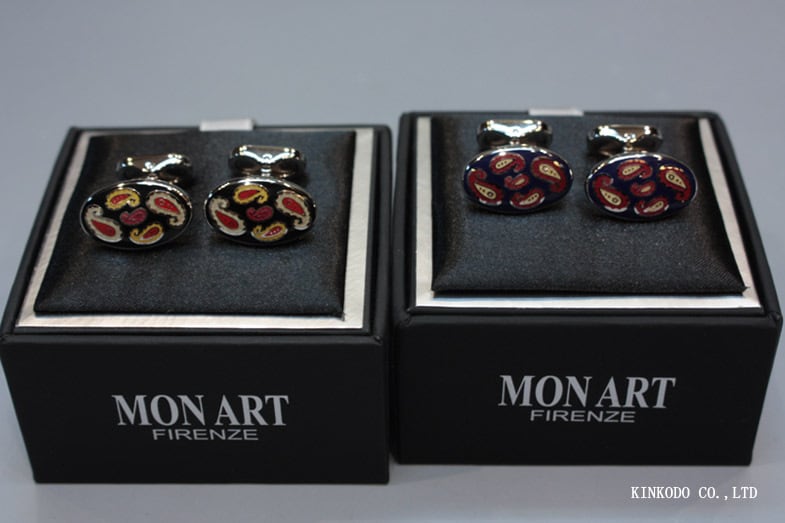 MON ART（モンアート）リーフ・タイル カフリンクス｜Made in Italy