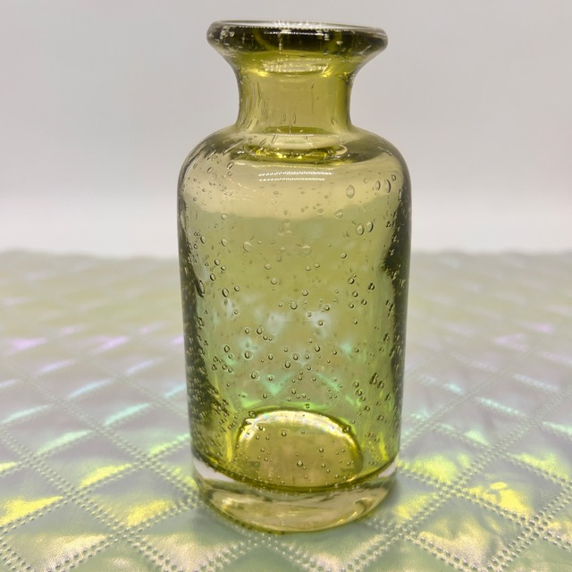 手吹きバブルガラスフラワーベースボトル