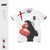 VINTAGE ストリート ボクサープリント サッカーTシャツ T2067