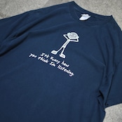 joke print tee navy