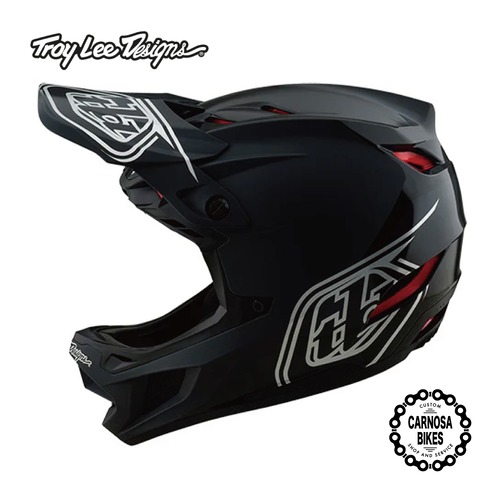 【Troy Lee Designs】D4 POLYACRYLITE HELMET [D4 ポリアクリライト ヘルメット] Shadow Black サイズS 2026