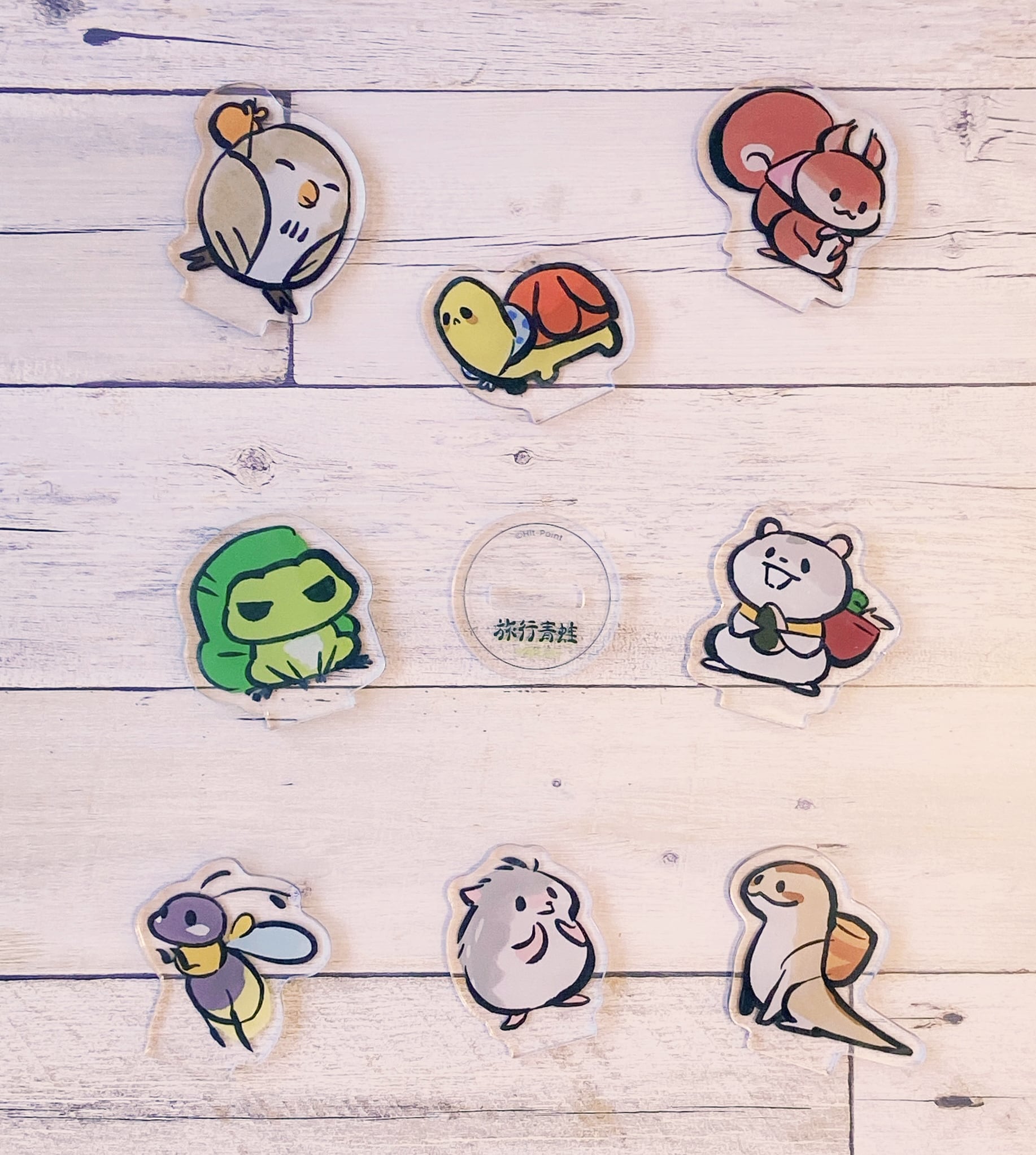 旅かえる・中国の旅】かえると仲間たちミニアクリルスタンドセット