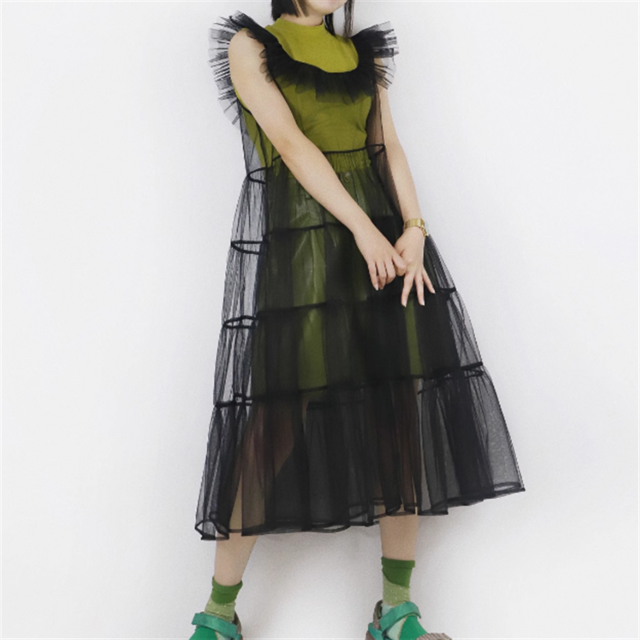 【Tea Tree】ルーズTシャツ チュチュワンピース 2colour   10509