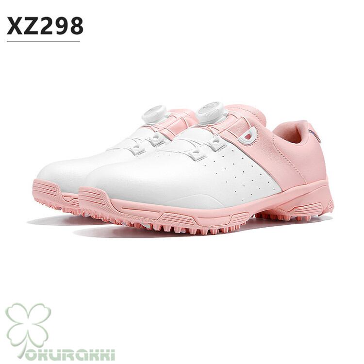 ゴルフシューズ新品未使用品 ゴルフ ゴルフシューズ ダイヤル式 ソフトスパイク レディース