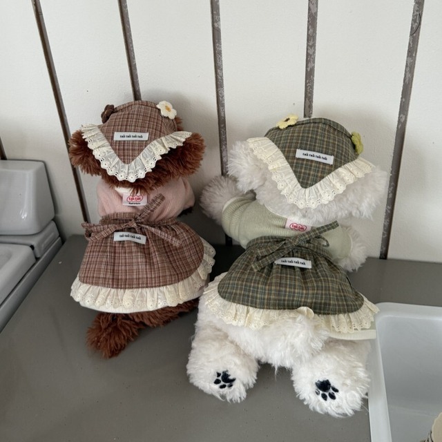 【即納】[tak!tak!tak!tak!]  (hat/犬用)Antique Check Series headscarf