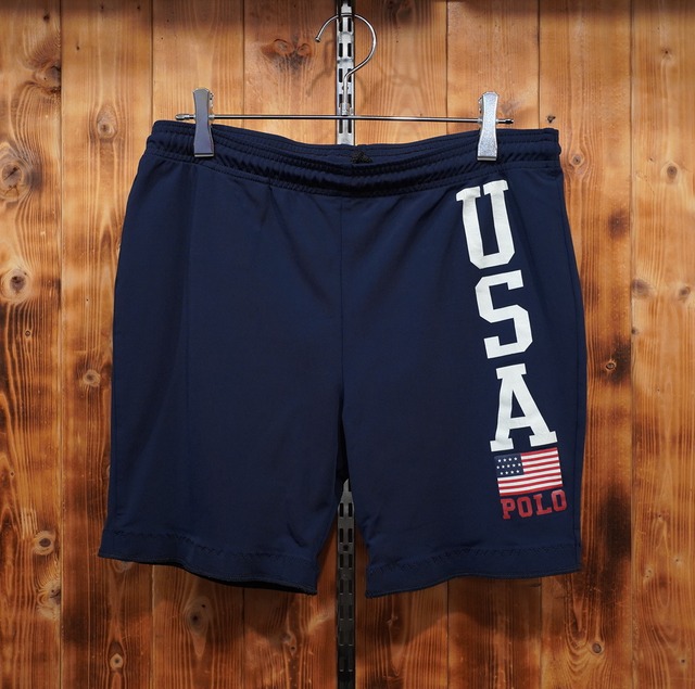 レアモデル 90s USA製 polosport usaロゴ ジャージ ショーツ L/ralphlauren ラルフローレン ポロスポーツ ハーフパンツ