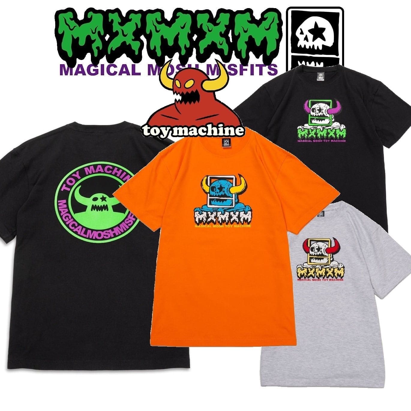 Toy machine マモミ マジカルモッシュミスフィッツ tシャツ MAGICAL