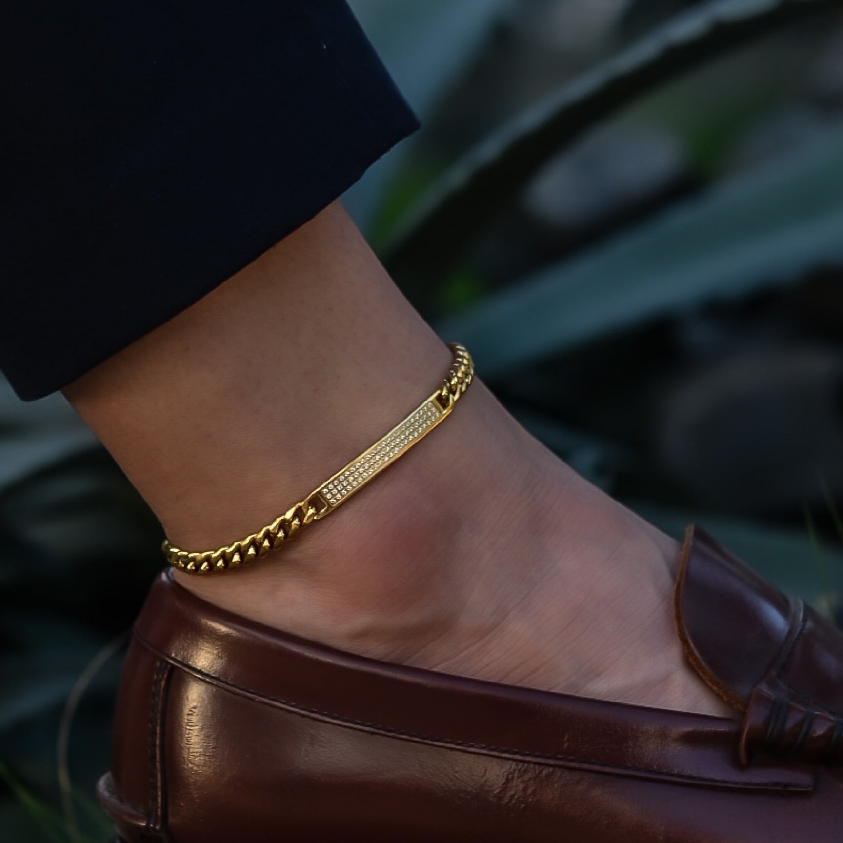 316L zirconia plate anklet | ✯Lucliss Jewelry✯