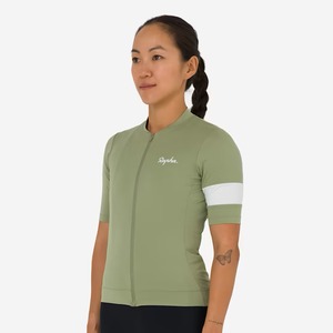 RAPHA WOMEN'S CORE JERSEY OLIVE GREEN/WHITE