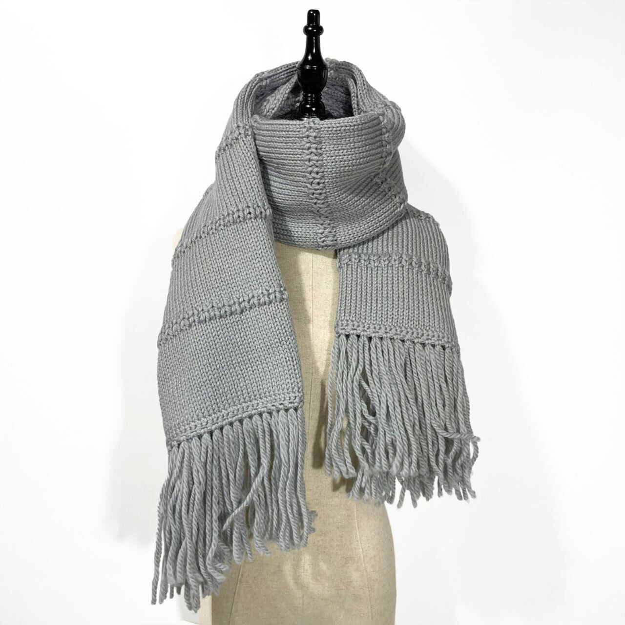 509 GRAY SHAWL MUFFLER グレー ショール / ストール / マフラー