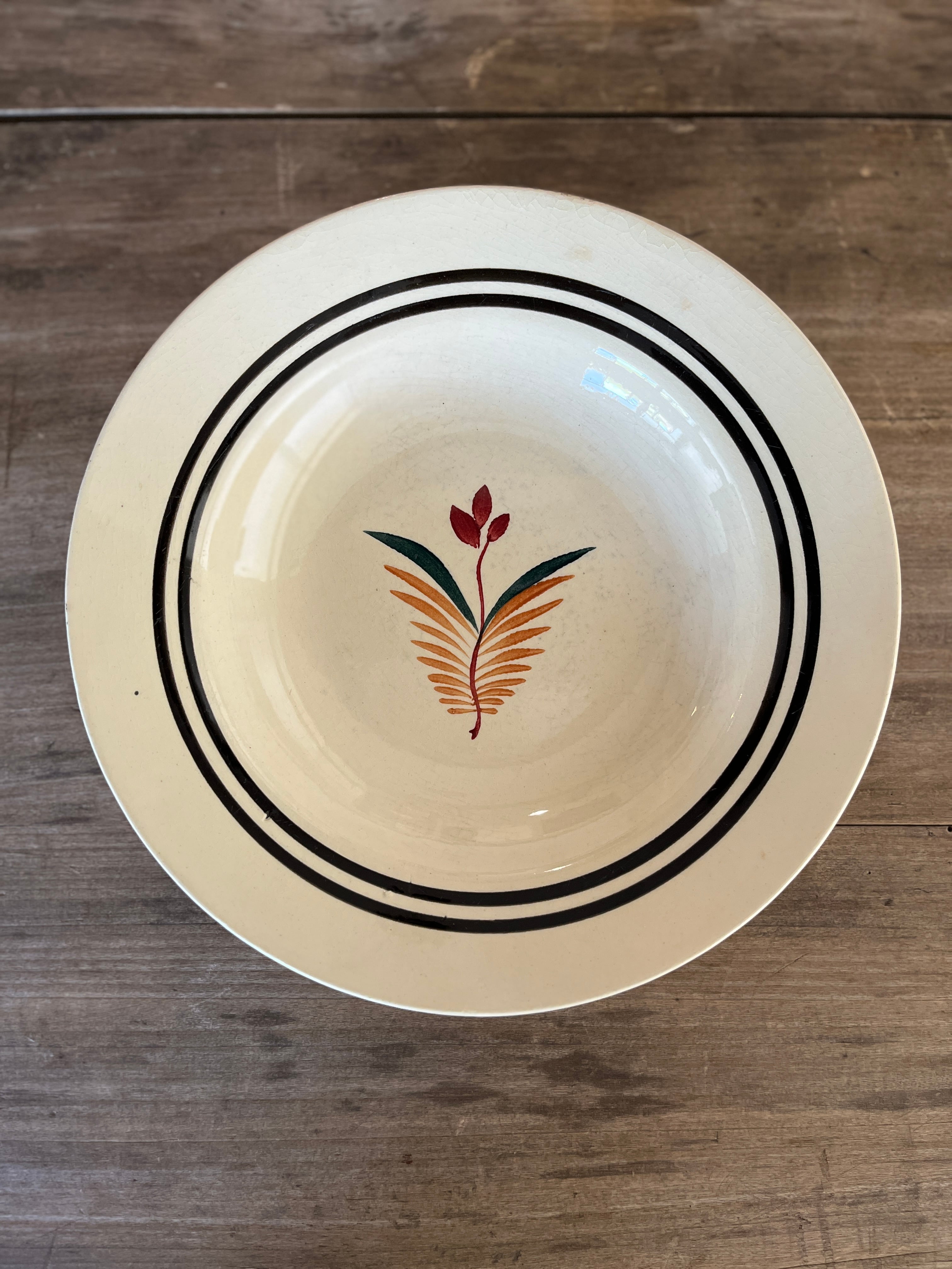 GIEN ジアン CACTUSサボテン スーププレート ブルー アンティーク食器 GIEN ジアン CACTUSサボテン スーププレート ブルー