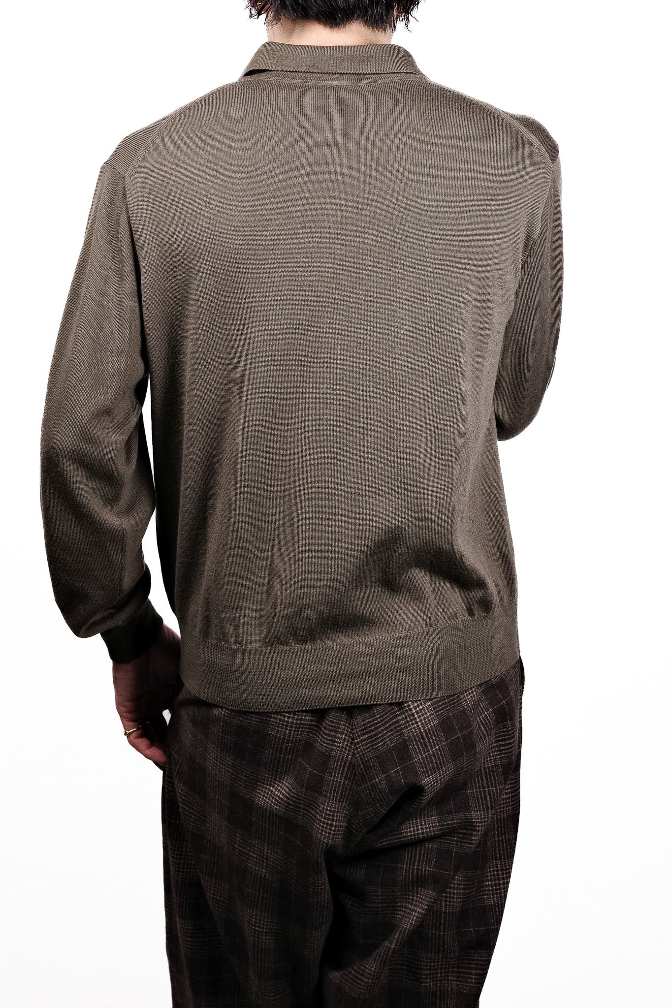 1990's] “Giorgio Armani Le Collezioni” Merino Wool Full-Fashioned