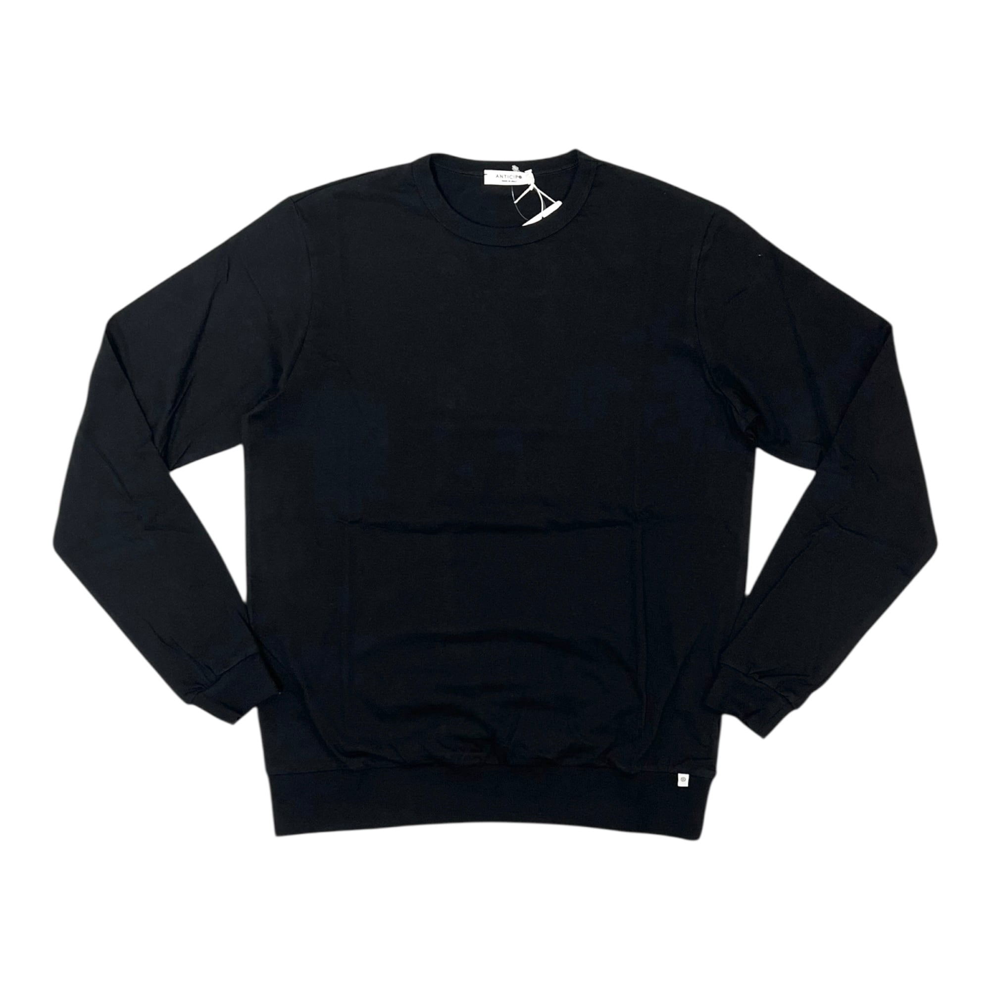ANTICIPO(アンティーチポ) NEBBIOLO LUNGO Smooth Long sleeve Crew neck T-shirt/BLACK