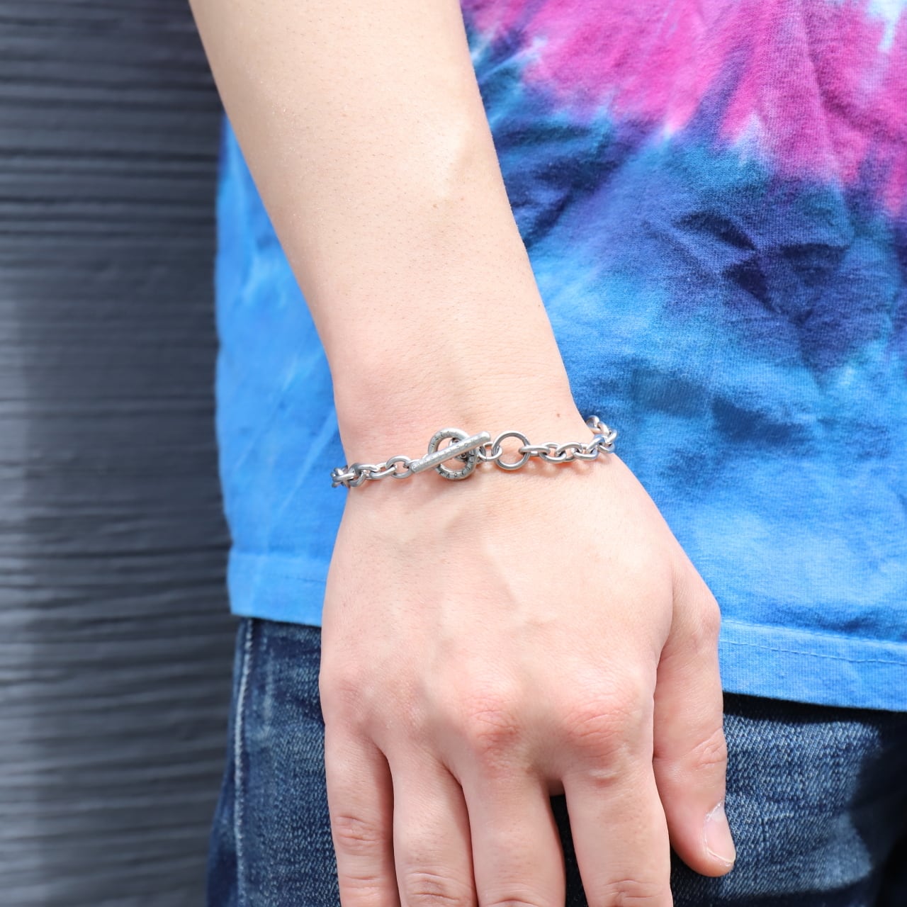 ◇錫 (スズ) × silver ブレスレット【 ID Chain Bracelet -AZUKI