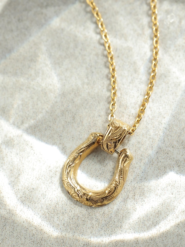 316L hawaiian horseshoe necklace  #n03
