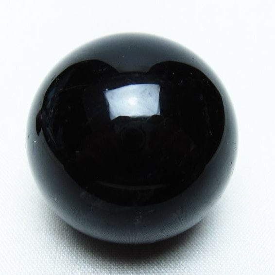 黒水晶 丸玉 34mm モリオン スフィア 置物 一点物 141-8250