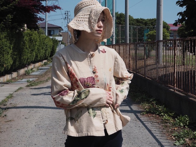 1980’s AMERICA ORVIS Botanical Pattern cotton jacket