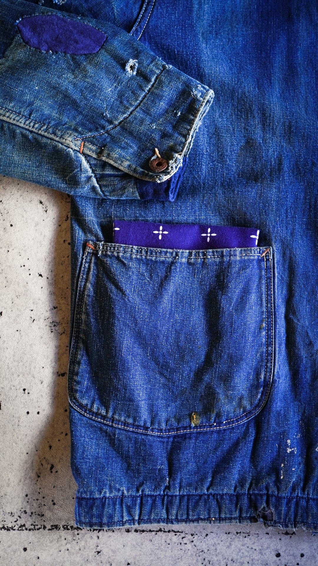 1960s】WAMCRAFT ワムクラフト クロス柄 バンダナ《RN14193 WASHFAST