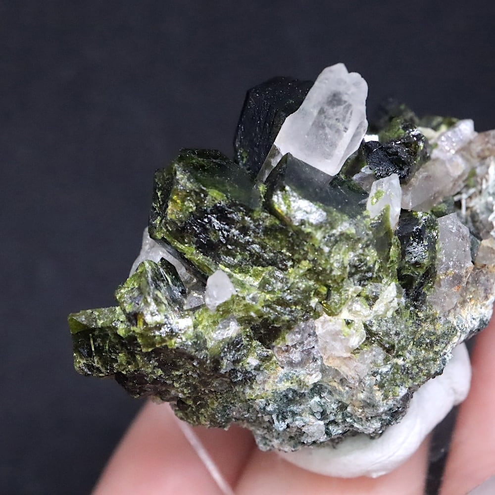 エピドート 緑簾石 クォーツ 水晶 23.6g EPD048 原石 鉱物 天然石