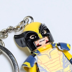 ★ブロックフィギュアキーホルダー★【 Wolverine ( ウルヴァリン ) 】ウルヴァリン 実写ver. / X-MEN / ニューアベンジャーズ / MARVEL〚アメリカン雑貨 アメトイ〛