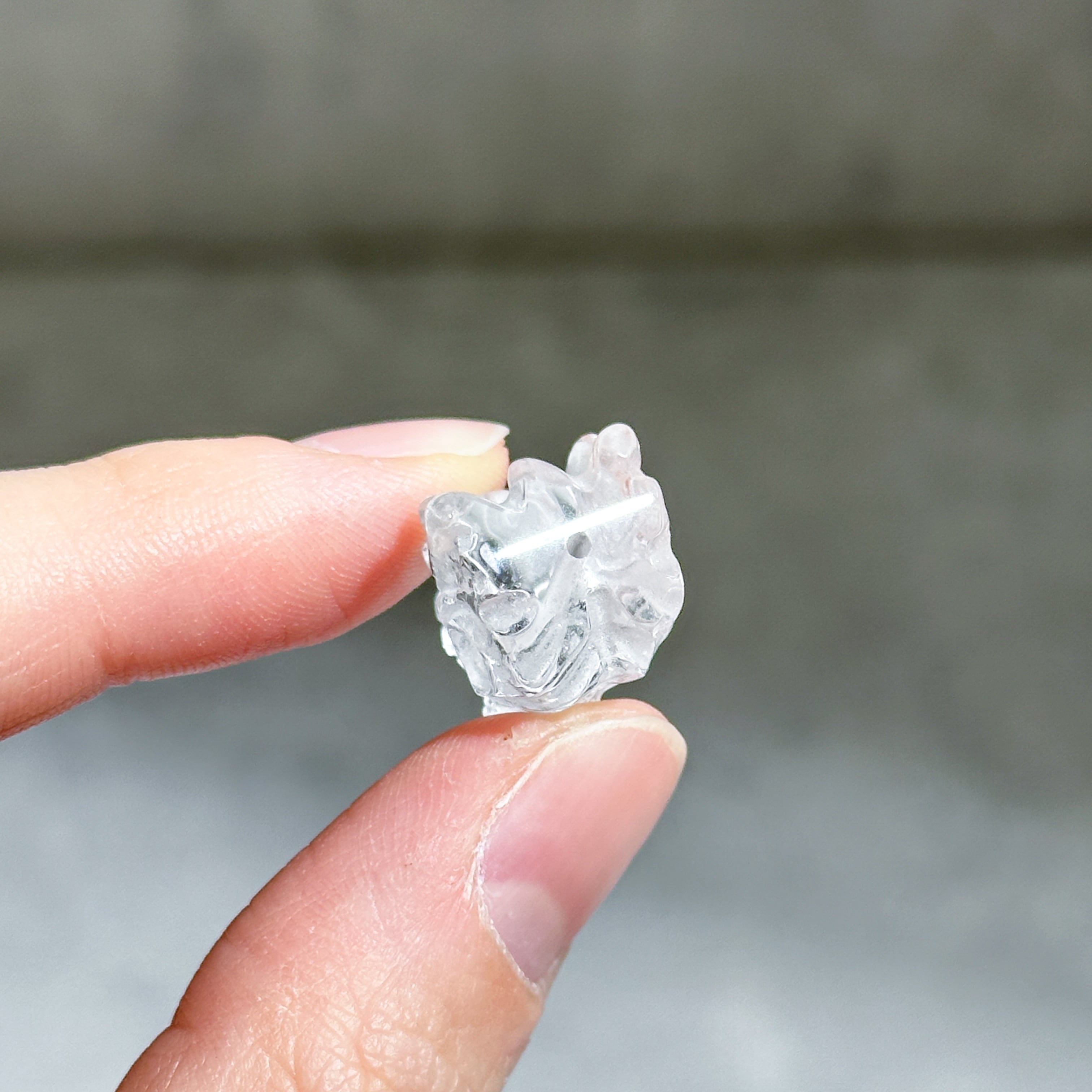 クリアクォーツ ミニドラゴンヘッド(穴あき)02◇ Clear Quartz Dragon