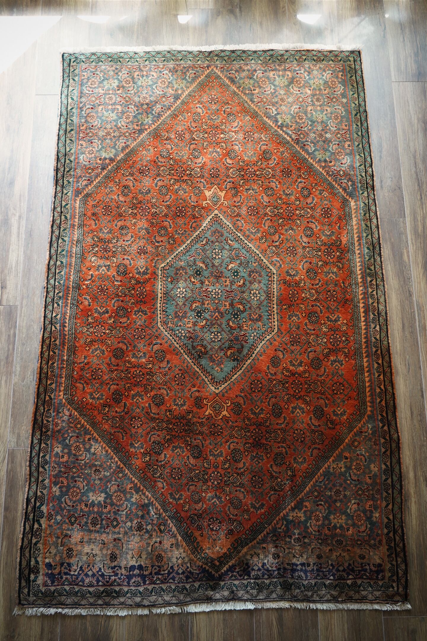 584】Vintage Persian Bijdar rug 1960's | ヴィンテージラグ専門店