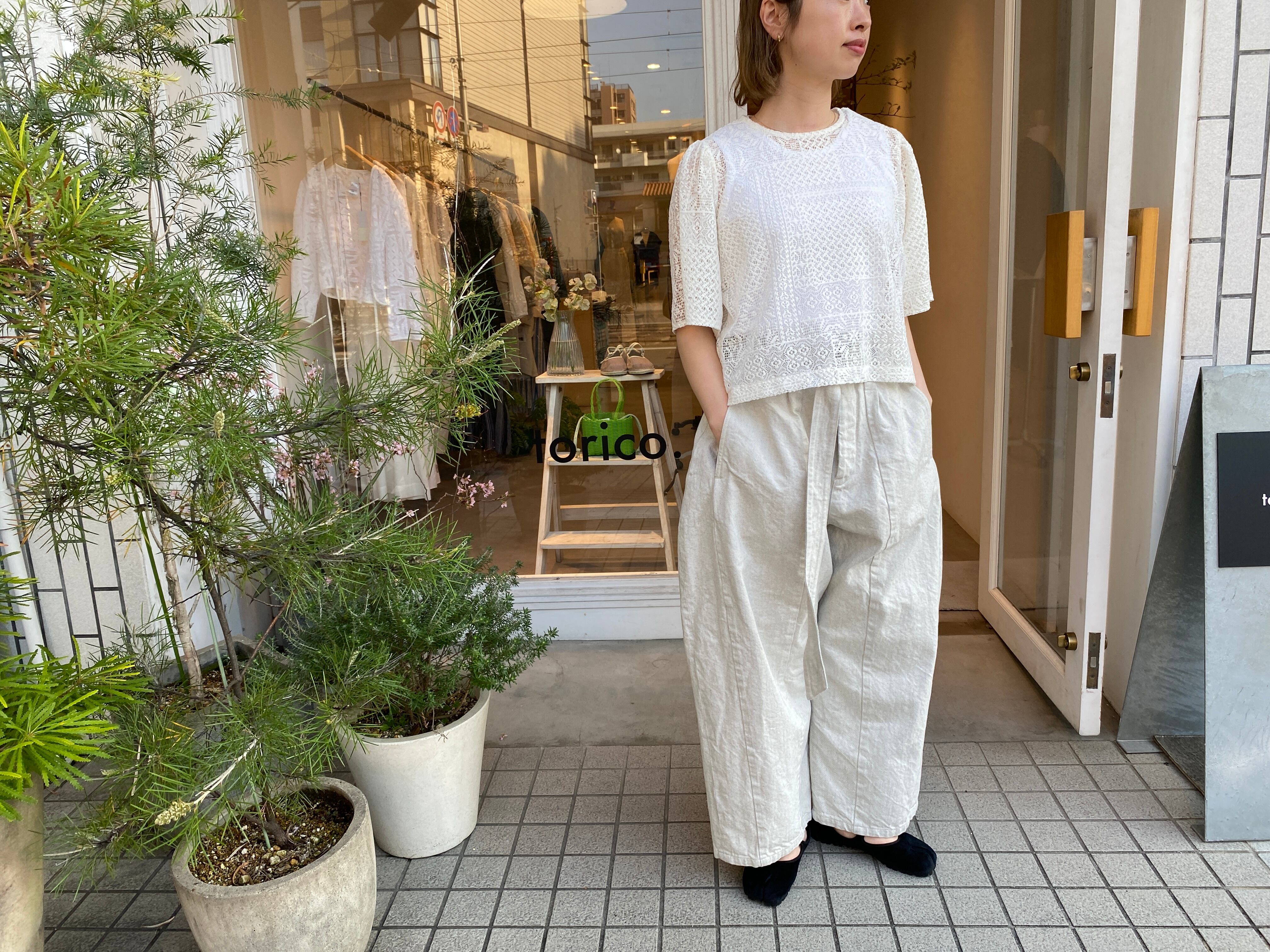NATIVE VILLAGE/No.12 灌木ルートダーツパンツ（White Gray） | torico.