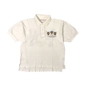 CAPTAIN SANTA キャプテンサンタ プリント 半袖ポロシャツ M/ホワイト/鹿の子