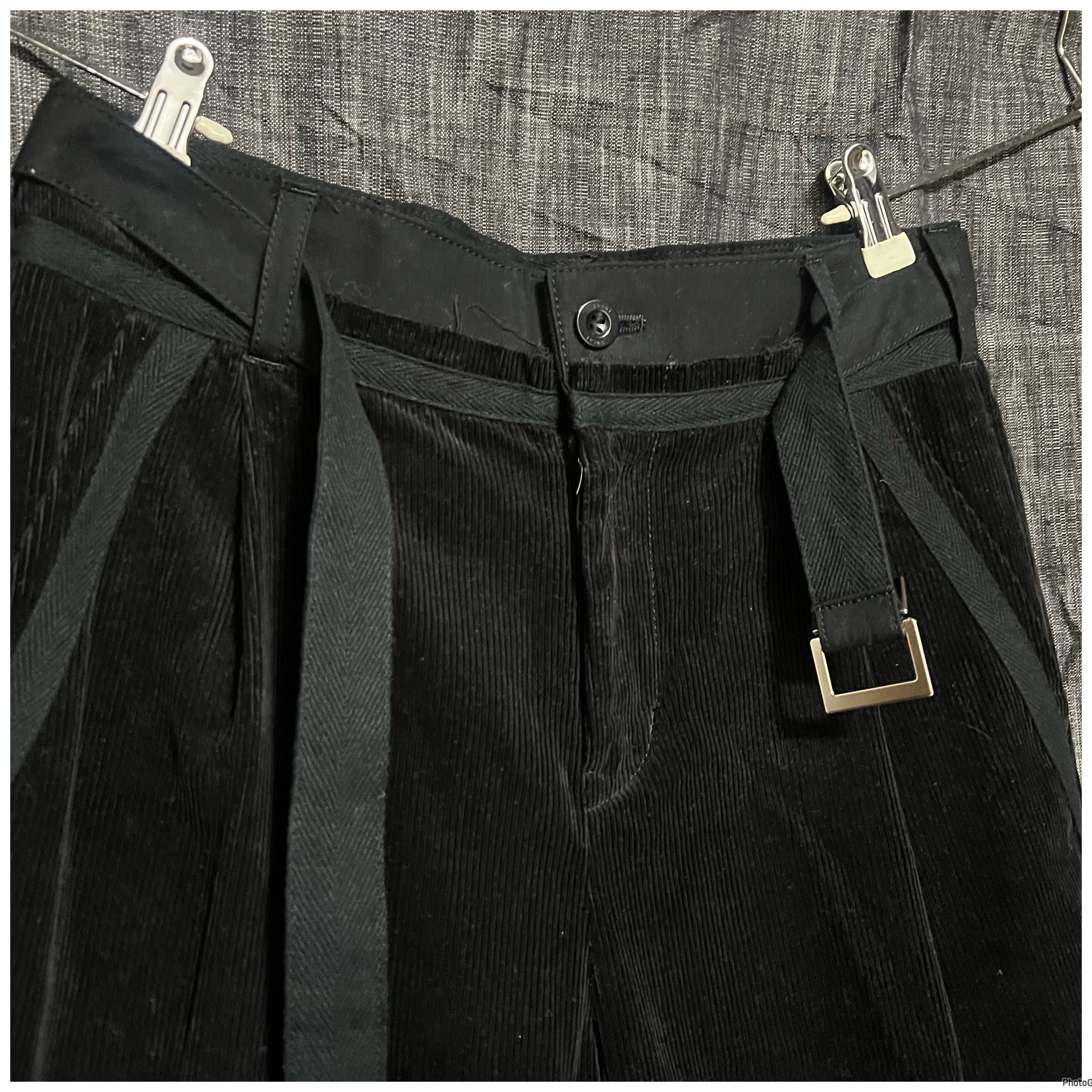 sacai サカイ 21AW コーデュロイ 切り替え ベルトパンツ 1 sacai サカイ 21AW コーデュロイ 切り替え ベルトパンツ 1